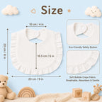 Personalized Cat Embroidered Baby Bib - Custom Muslin Name Bib