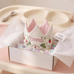 Personalized Strawberry Birthday Crown - Embroidered Baby Party Hat