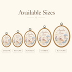 Personalized Wildflower Baby Name Hoop alternate product view